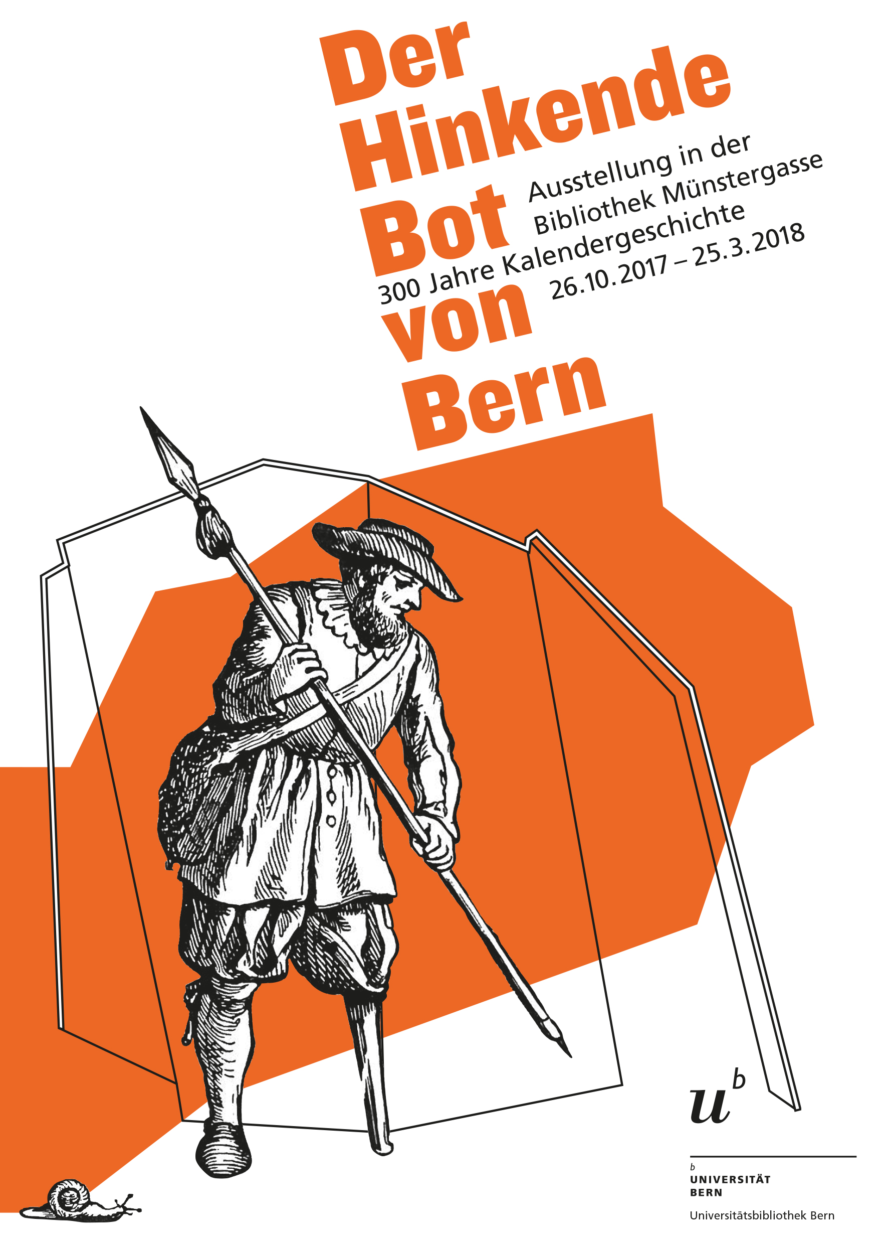 Hinkender Bot, Ausstellungs-Flyer